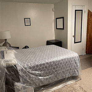 comfortable full bed