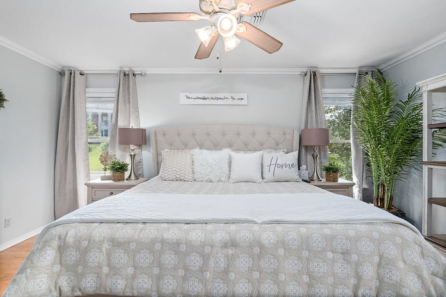 King sized bed.