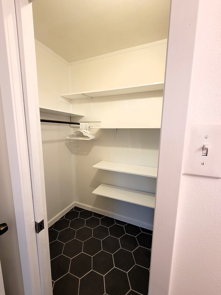 Large linen or storage closet in primary suite