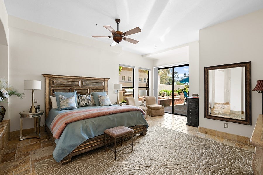 King size bed master bedroom main floor
