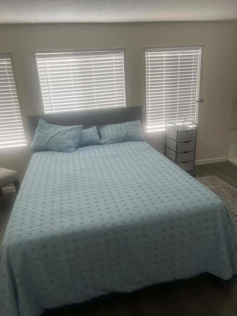 Master bedroom with a private view of pool with smaller bedroom attached with flat screen tv.  Great opportunity to covered to nursey if requested.