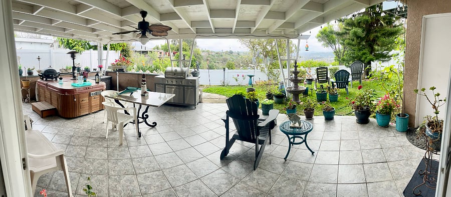 Back Patio with Grill, Garden, and Views