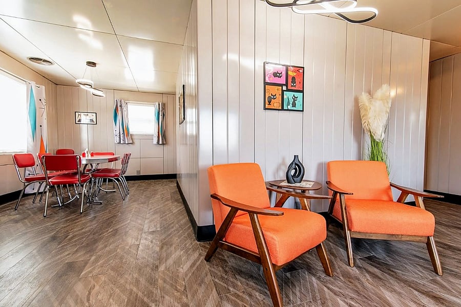 Open concept to the dining room was a head of its time