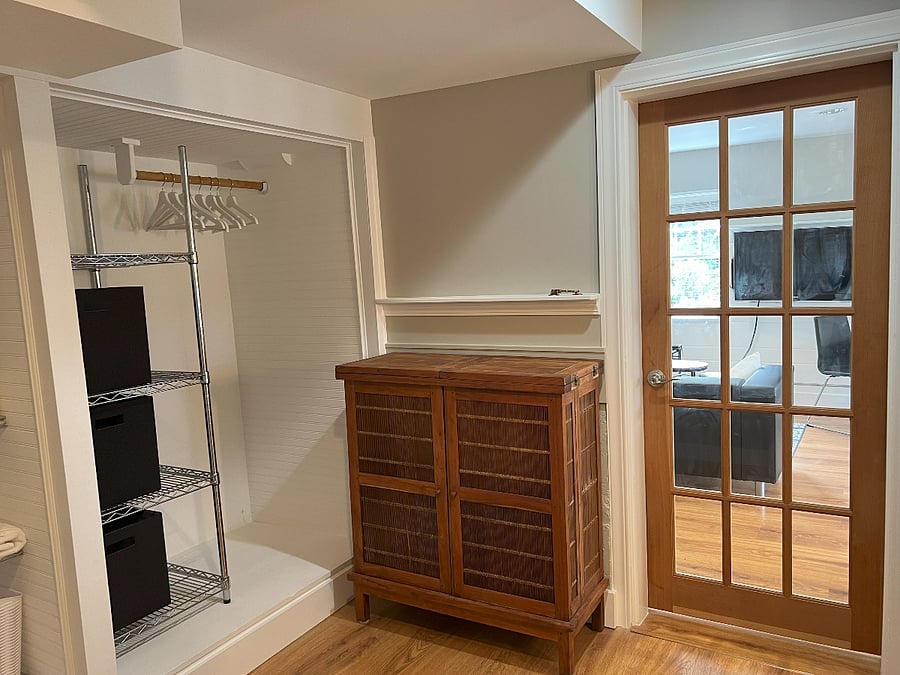 Storage and Closet Space, and entry back into living space