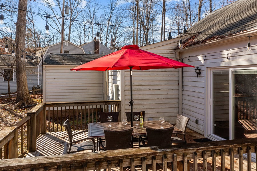 Enjoy the outdoor patio with plenty of privacy