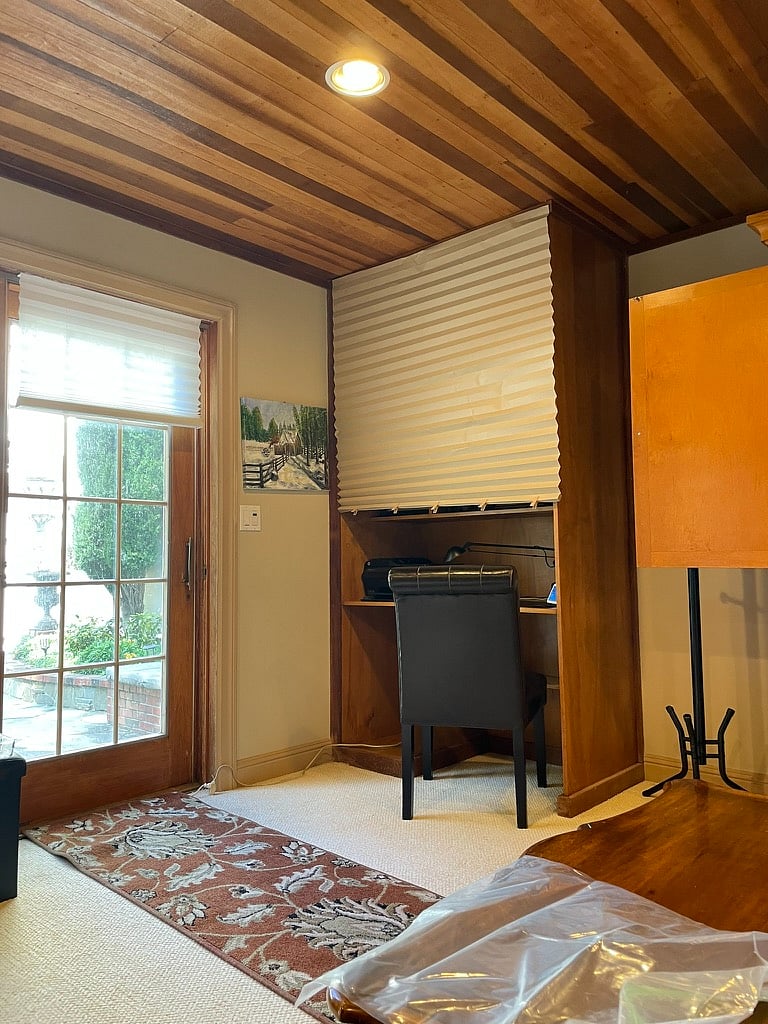 desk area and printer