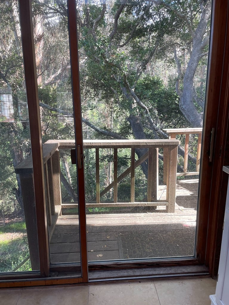 sliding glass door to deck