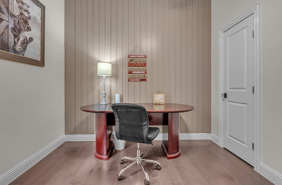 The fourth bedroom is set up as a nice executive style office. However, we can add a baby bed or twin bed to this room as well, if needed