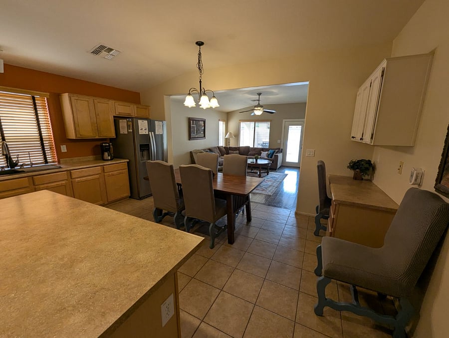 Kitchen and dining room