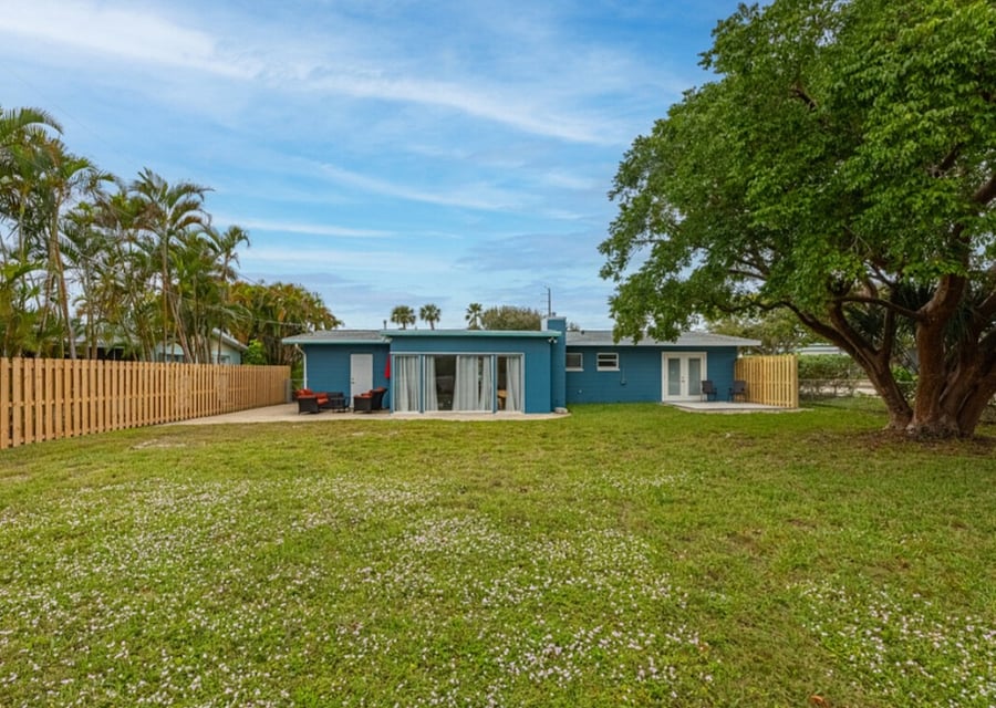 Full fenced backyard. 