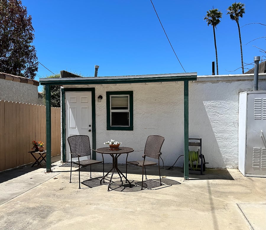Private back patio