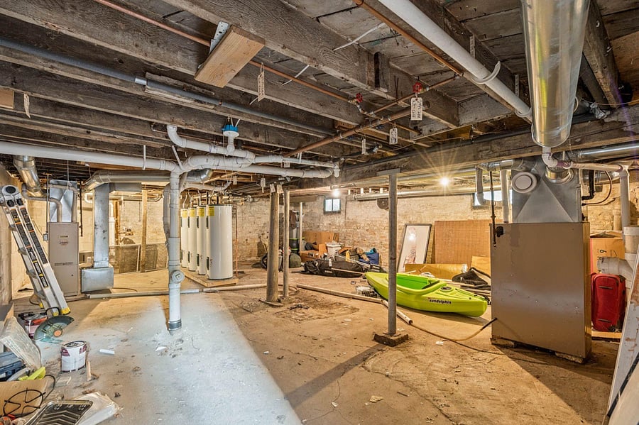 Storage space in basement