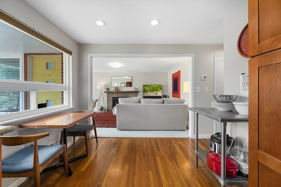 Kitchen View to living room