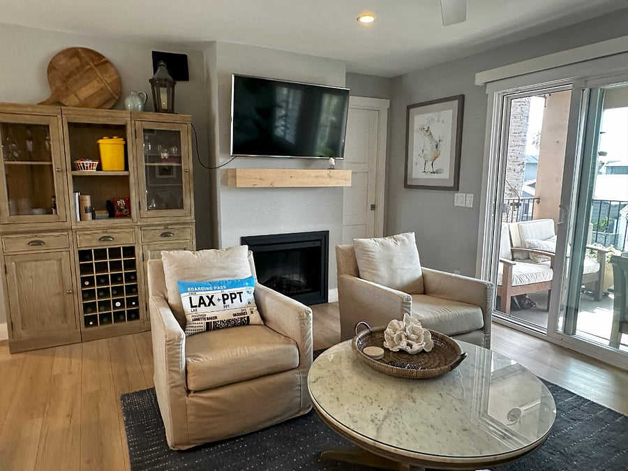Living Room with door to Laundry Room