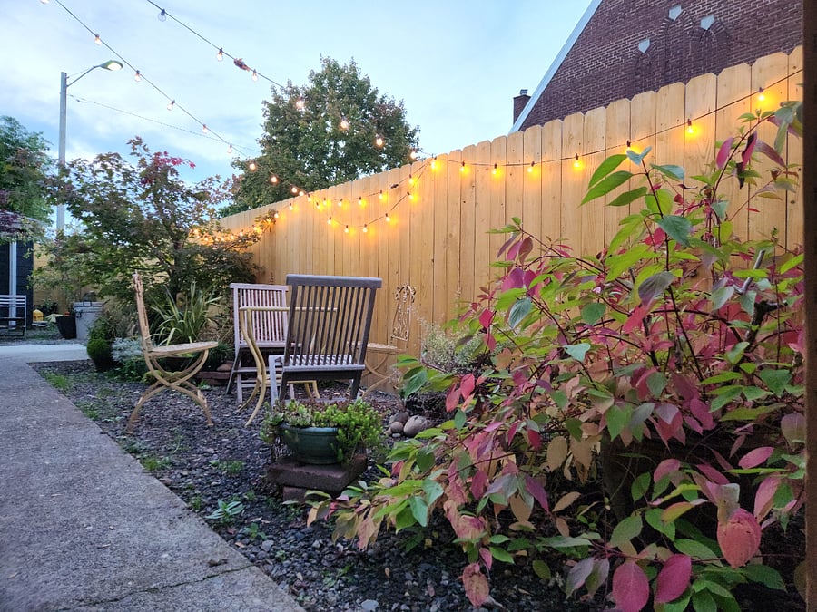 Outdoor seating space for your personal use!