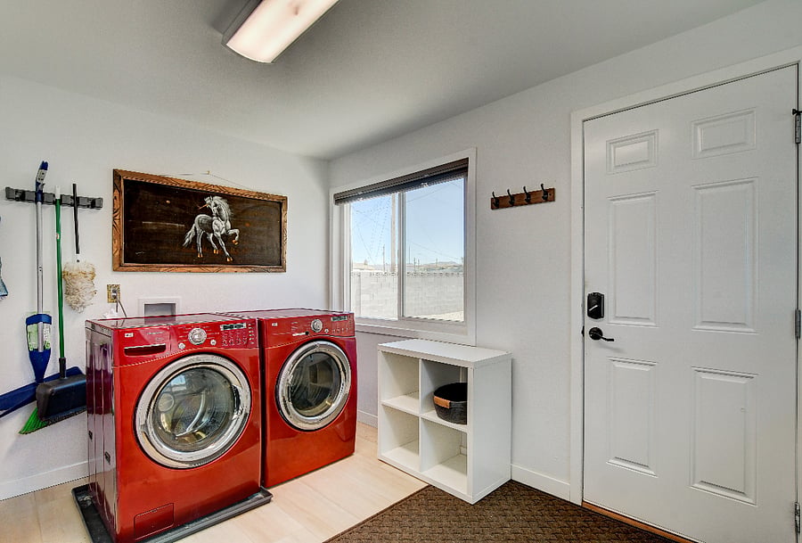 Main Home laundry and pantry, back door through to Casita