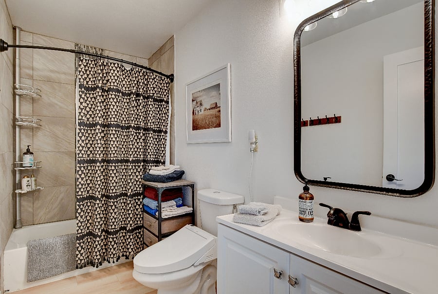 Main Home Hall Bath with tub/shower and Toto bidet