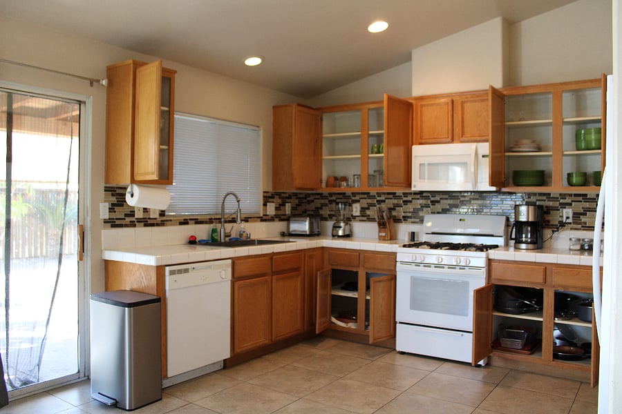 Fully stocked kitchen