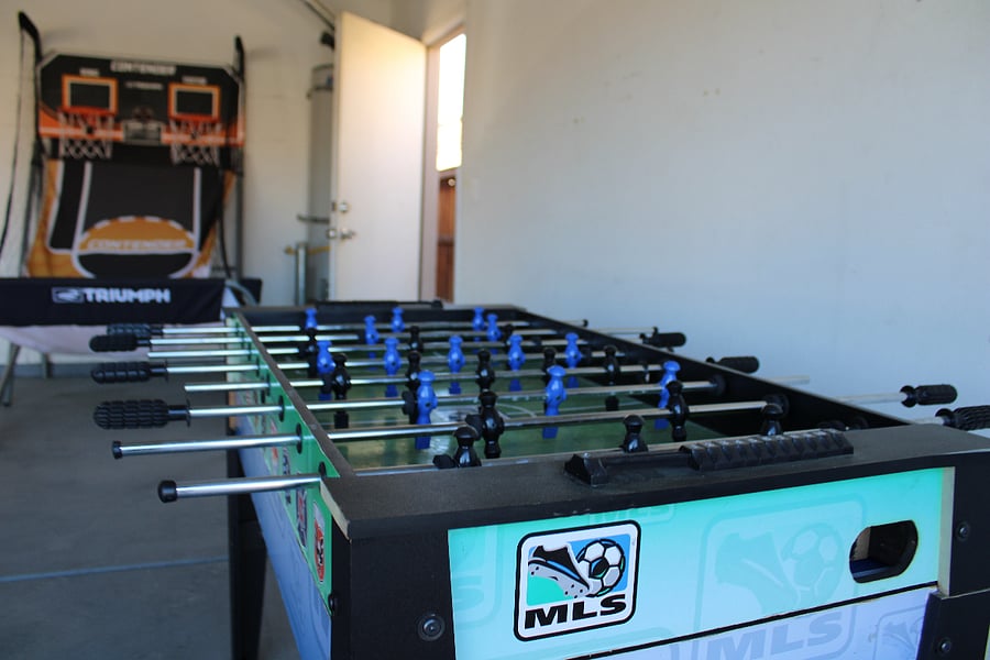 Game area in the garage,