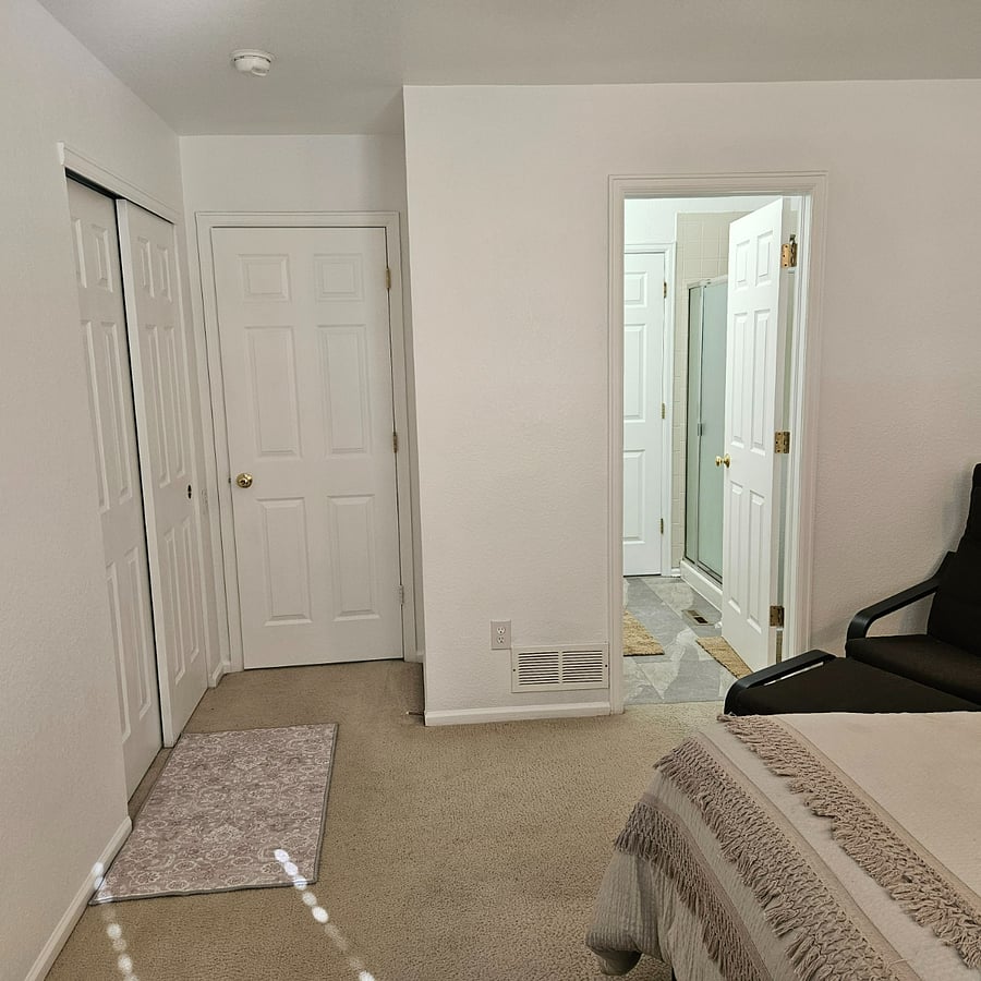 Downstairs Bedroom #1, Queen bed with black out drapes