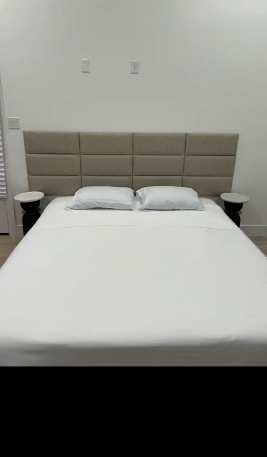 King sized firm mattress in 240SQF Private unit for 1-3 people.