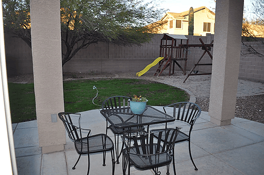 Back covered patio seating