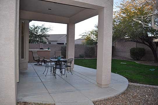 back covered patio and BBQ