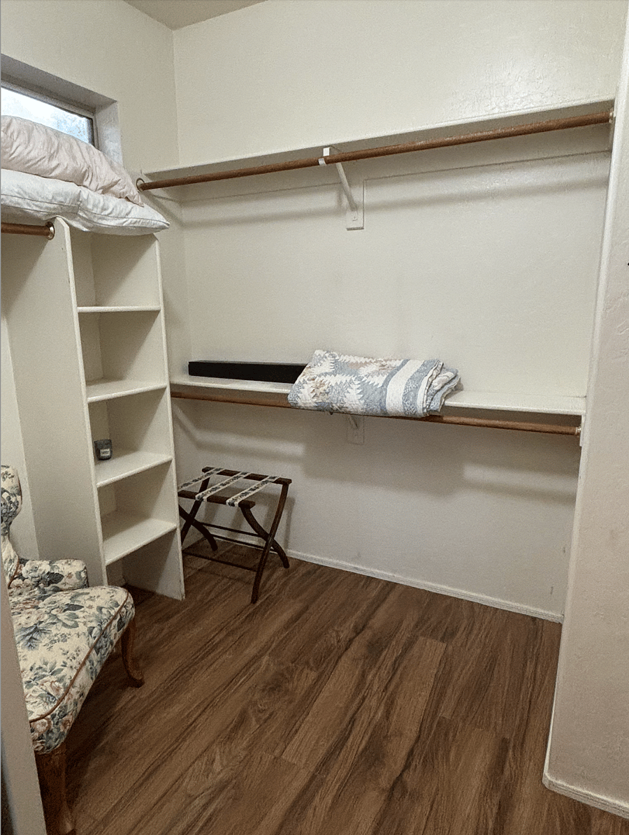 Master walk in closet