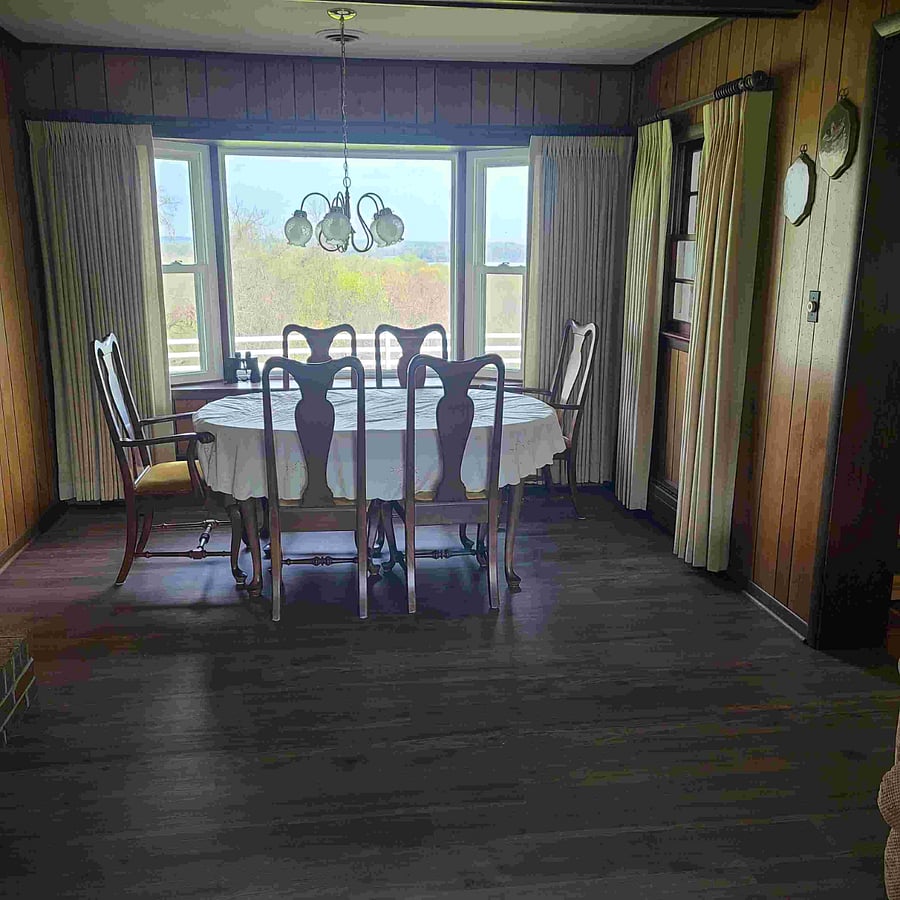 Formal dining area within family room