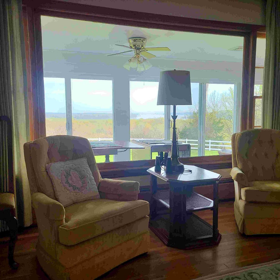 Living room view to river