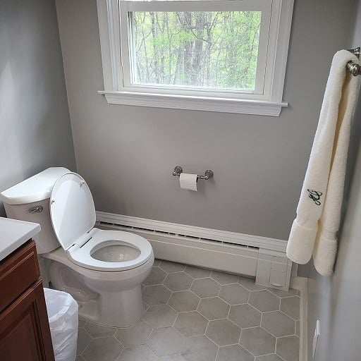 Hallway bathroom interior