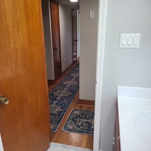 Hallway leading to kitchen/living room