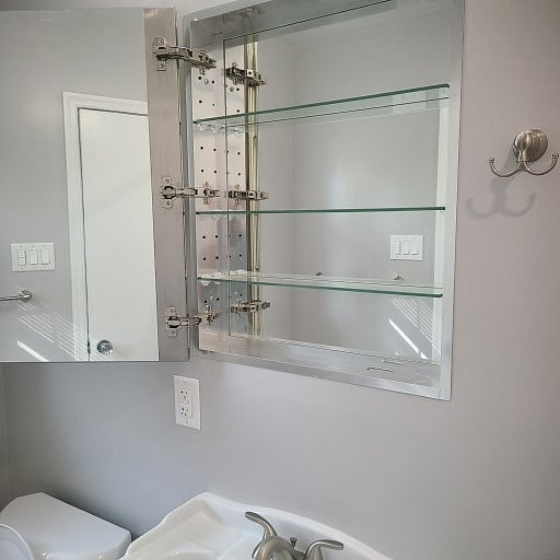 Master bathroom medicine cabinet