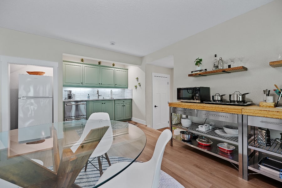 Dining, Kitchen and Refrigerator