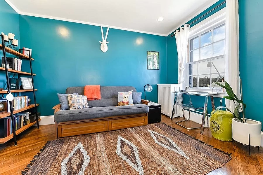 This is a picture from the MLS but will have a full bed and desk and painted walls for June 1