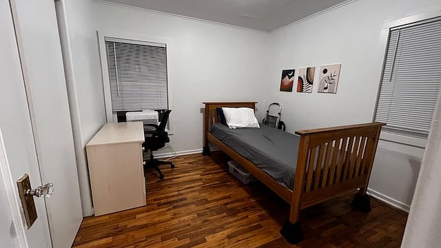 Bedroom 2: Twin bed, desk and office chair.
