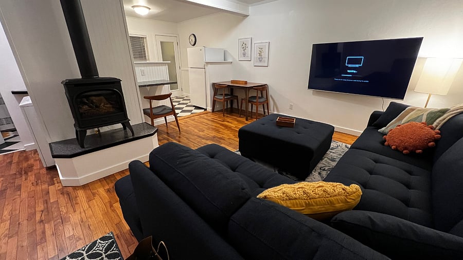 living room with dinning