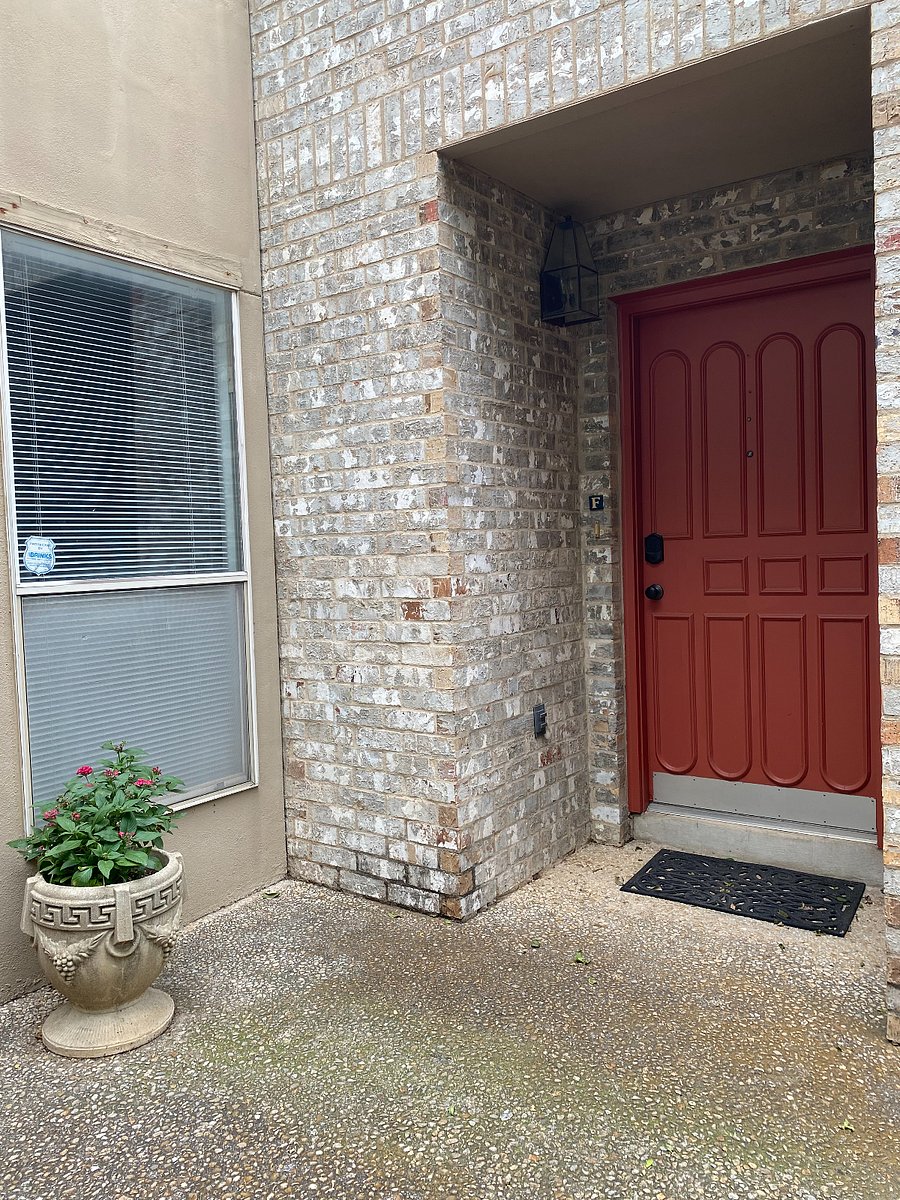 View from outside entry (window belongs to 2nd bedroom)