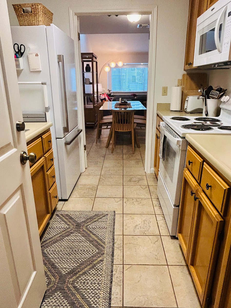 View of kitchen from door leading to garage