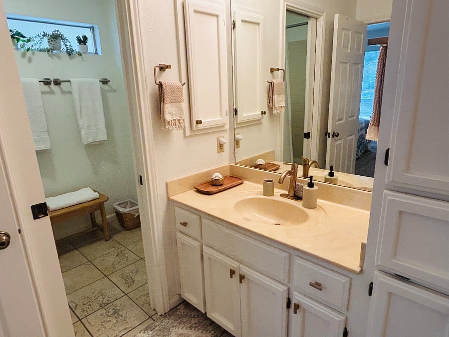 Bathroom sink area