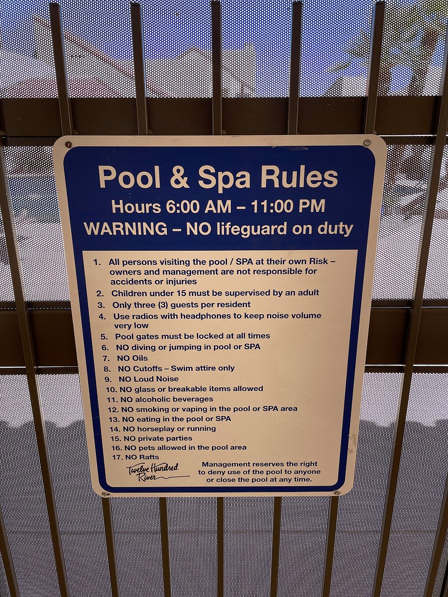 Pool & Spa Rules. 