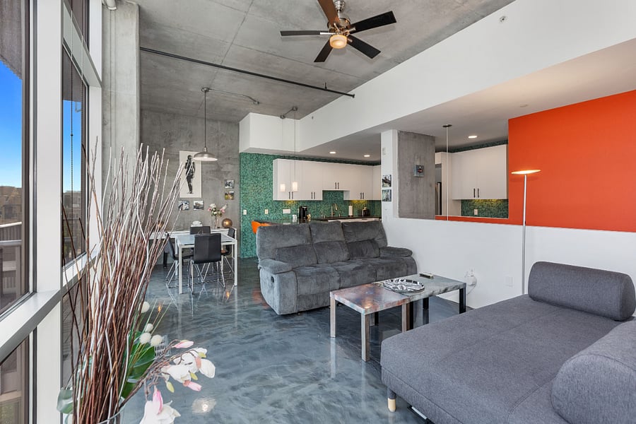 Open plan living area