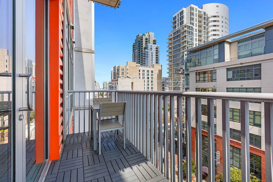 Balcony off the living area