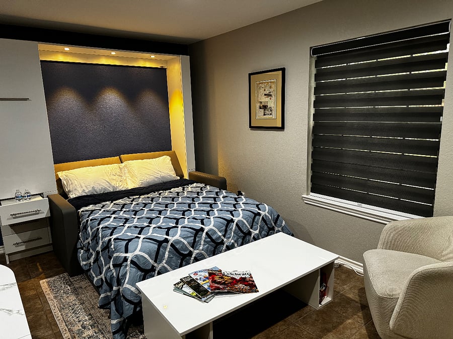 Queen Murphy bed by BredaBeds. 