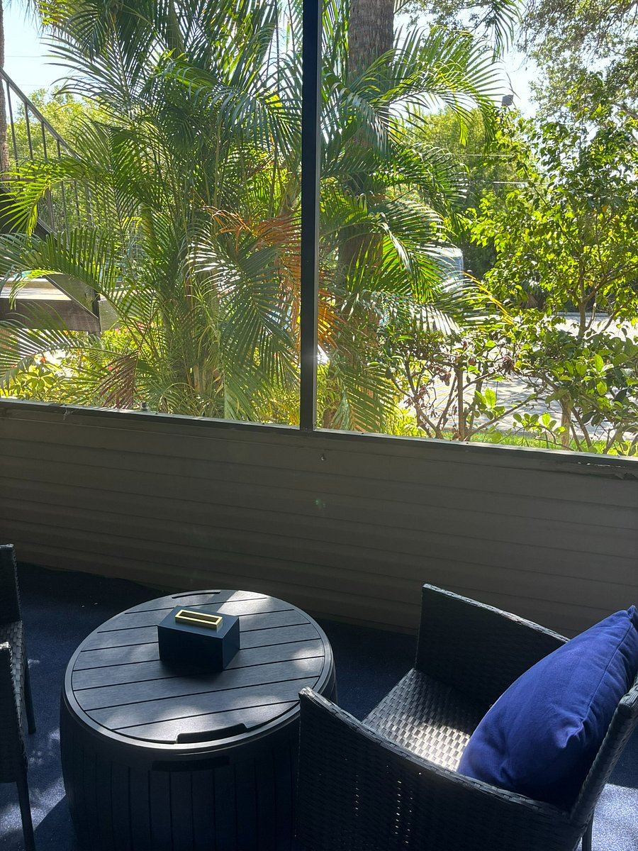 The balcony can be accessed from the living room and bedroom.