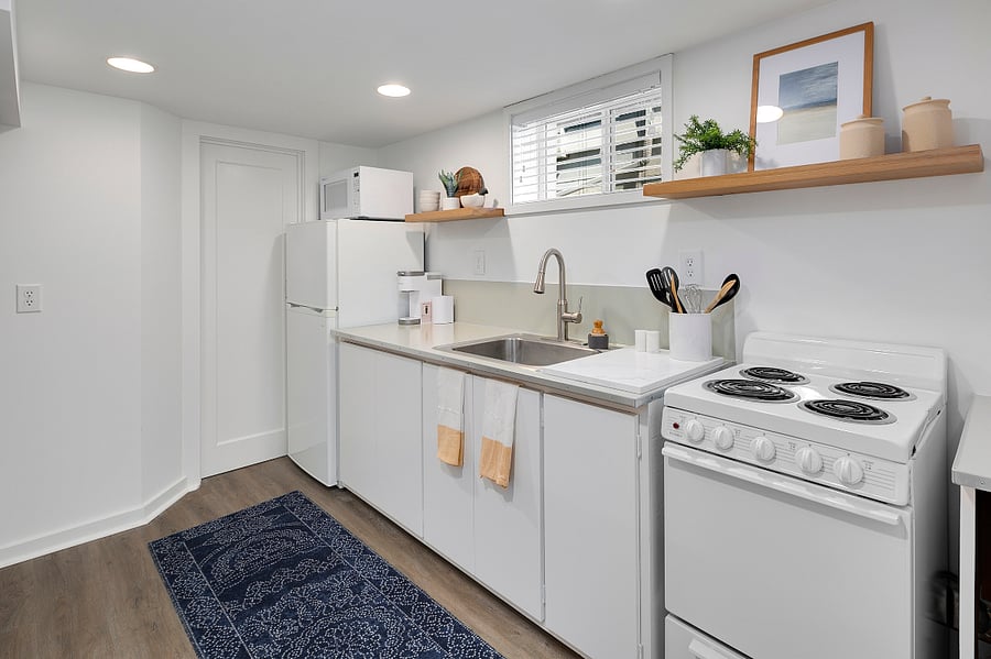 2nd fridge, kitchen in basement great for big or multiple groups traveling together