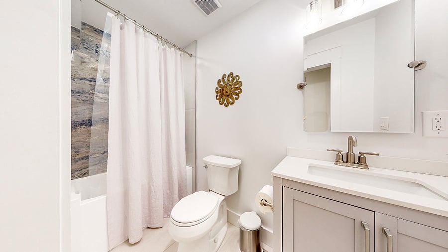 Full bath with European-style tub
