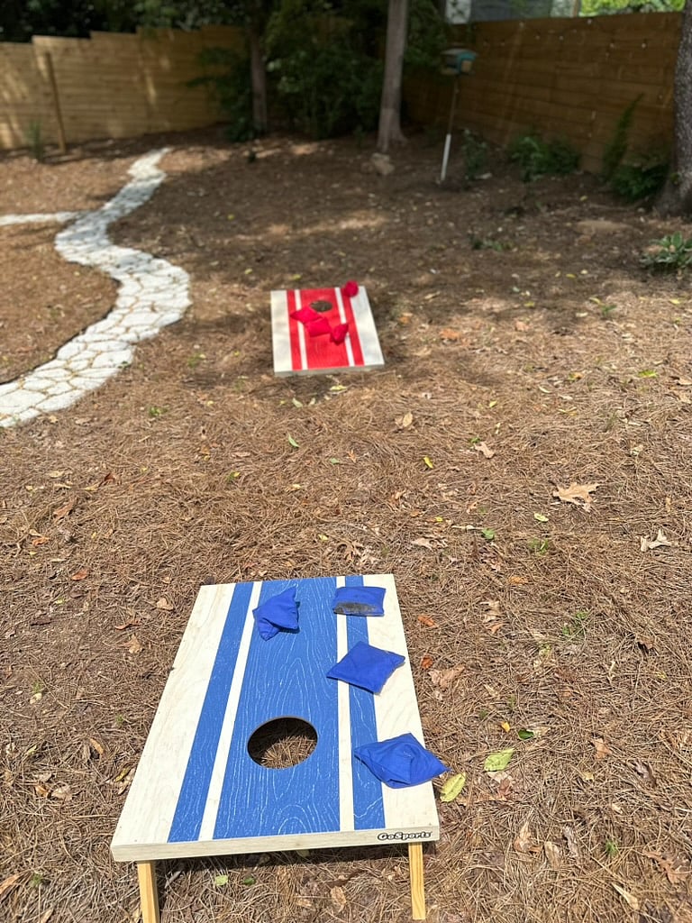Play corn hole in our spacious back yard.