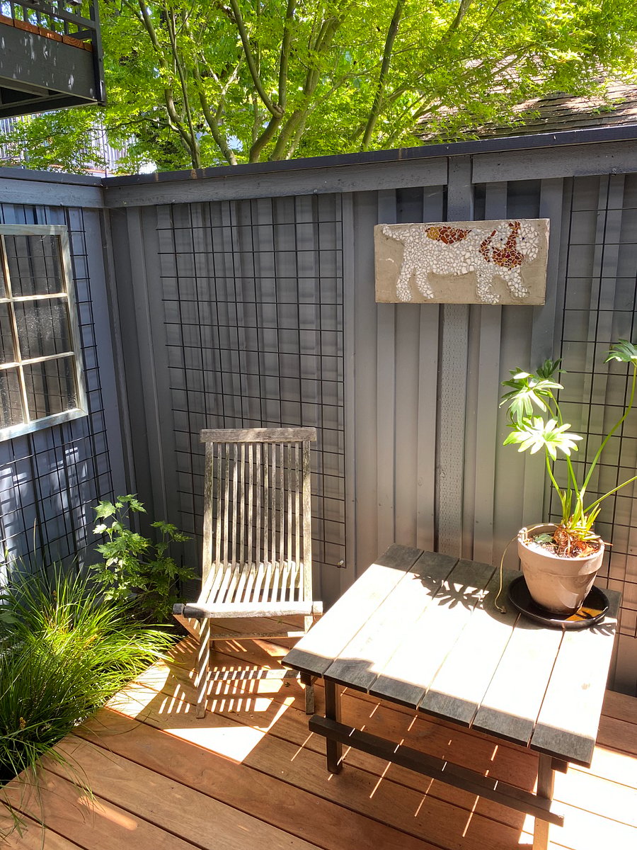 front patio at kitchen