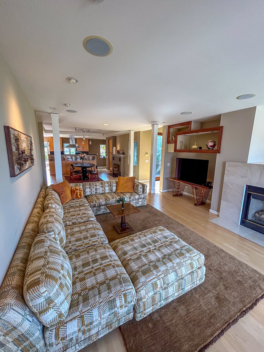 Mid century modern furniture throughout the home.